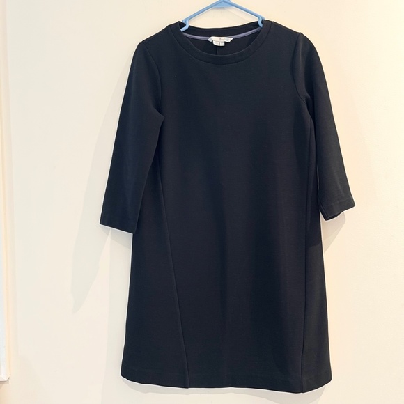 Boden Ottoman Ribbed Knit Sheath A-Line Black Workwear Dress size US 6R - Picture 2 of 14